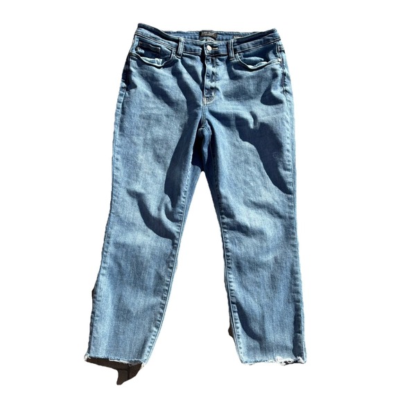 Judy Blue Denim - Judy Blue‎ Women's Boyfriend Fit Blue Jeans Size 13/31 X26 Raw Hem Mid Rise